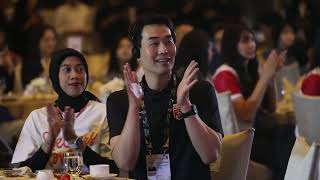 Momen kebersamaan Mega dan Tim Red Spark di Gala Dinner Fun Volleyball