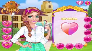 Cartoon game. DISNEY PRINCESS - Anna College Crush. Full Episodes in English 2016