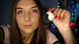 ASMR| **TONGUE CLICKING AND BRUSHING YOUR FACE** SUPER RELAXING 😴🌛