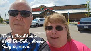 Celebrating 56th Birthday at Texas Road House