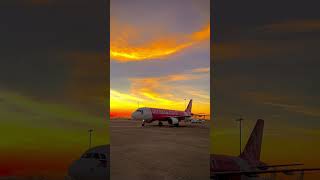 Woooowww Air Asia + Sunset so Gorgeous ❤️✈️ #aviation #airbus #subscribe