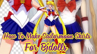 How to make SailorMoon 2:  Skirts for BJDolls size 1-3 Feeple65