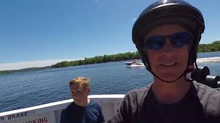 A sailor rides a motorcycle across the Connecticut River and visits a castle