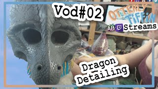 Dragon Head Sculpting Scale Patterning & Mould Prep #02