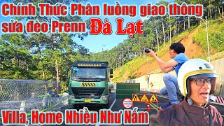 Đèo Prenn Đà Lạt phân luồng một đoạn để xử lý lún,nứt đường