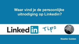 Persoonlijke uitnodiging op linkedin