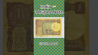 India 🇮🇳 1 Rupee Note | Indian Currency Bills || United Joy