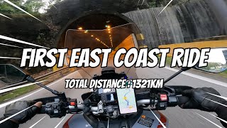 East Coast 2024 Ride  Day 1  -  Motorcycle Adventure from Shah Alam to Kuantan and Kuala Terengganu.