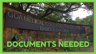 Documents Required For Goa Medical College