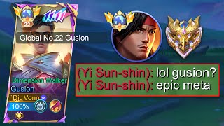 WHEN GLOBAL GUSION DEAL AGAINST META JUNGLER YI SUN-SHIN IN RANK GAME🔥