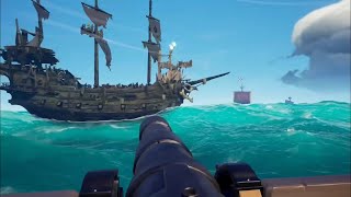 Fighting the Skeleton Fleet and a Sloop at the Same Time! (Sea of Thieves)