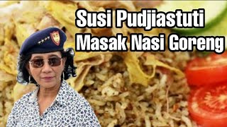 SUSI PUDJIASTUTI MASAK NASI GORENG MEMANFAATKAN KELEBIHAN LAUK SEMALAM