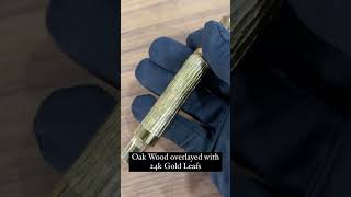 Insane Pen of the Year 2012 with Oak Wood overlayed with 24k Gold Leafs