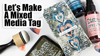 Mixed Media Tag with Distress Sprays!