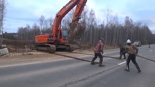 Гнб прокол работа на объекте прокладка трубопровода бестраншейным способом!!!