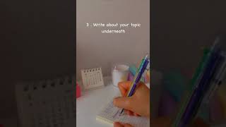 How to take practical & aesthetic notes in 5 minutes for lazy people | #shorts