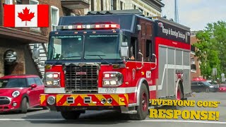 Montréal | Montréal Fire Service (SIM) Heavy Rescue 627, Pumper 285 (227) & Ladder 427 Responding