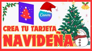 COMO CREAR MI TARJETA NAVIDEÑA | NAVIDAD | POSTALES DE NAVIDAD PASO A PASO 2023