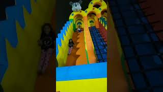 Micky Mouse Bouncycastleslide#ytshorts#siblings#enjoyment#shortsvideo