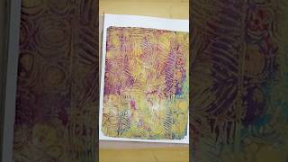 Making collage papers with my gelli plate + stencils. #shorts #mixedmedia