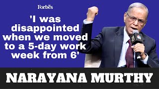 'I was disappointed when we moved to a 5-day work week from 6': Narayana Murthy