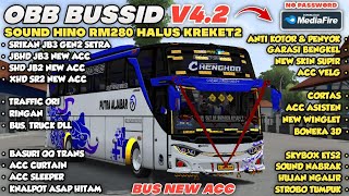 WAJIB COBAIN🤩 OBB BUSSID V4.2 TERBARU SOUND HINO RM280 HALUS KREKET-KREKET | GRAFIK RASA ETS2