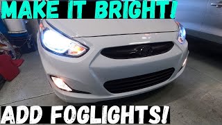 HOW TO INSTALL FOG LIGHTS IN A 2012-2017 HYUNDAI ACCENT & VERNA| Easy DIY foglight installation!