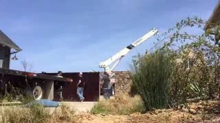 Driveway Gate Crane Installation in Encinitas California