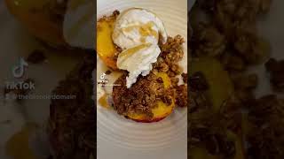 Air Fryer Peach Cobbler