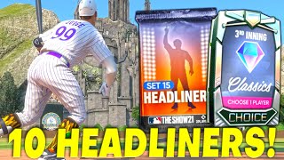 3 DIAMONDS PULLED! Opening 10 HEADLINER PACKS! MLB The Show 21