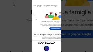 Gruppo Famiglia Google short #windows #googleservices  #computer #google