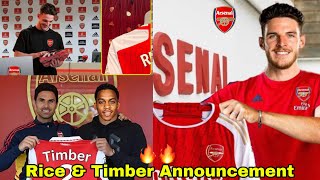 Confirmed✅Declan Rice and Jurrien Timber Announcement!🔥Rice & Timber to join Arsenal Preseason Tour