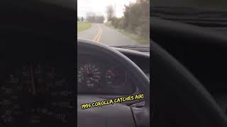 Toyota Corolla catches air