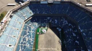 Abandoned Pontiac Silverdome Filmed by DJI Inspire 1 Quad  4K  - Detroit Lions Former Stadium