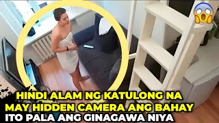 Hindi ALAM ng KATULONG na may HIDDEN CAMERA ang BAHAY, ito pala ang ginagawa niya pag wala ang AMO!