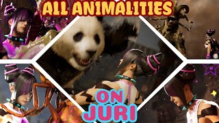 All Animalities Performed on Juri Mod - Mortal Kombat 1