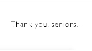 Thank you, seniors.