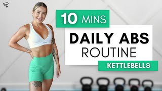 10 Min Daily Kettlebell Abs Routine | Get Defined Abs