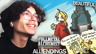 first time reacting to all full metal alchemist brotherhood endings!