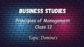 Business studies Principles of Management project on Domino's class 12 #project @creationsby._.k