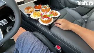 Must-Have Tesla Model 3 & Y Accessory! Foldable Food Tray for Easy Meals