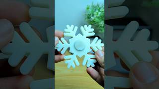 3D Printed Snowflake Fidget Spinner Christmas Toy #3d #christmas