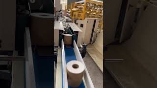 Environmental paper roll machine production line packing with paper #shorts #papermachine #tissue