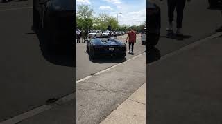 Lamborghini Aventador exiting car show!        #lamborghini #aventador#v12 #Jesuslovesyou