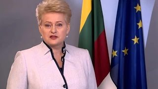 Президент Литвы записала поздравление с Днем независимости на украинском языке