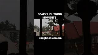 SCARY lightning moments caught on camera #scarystories #storm #lightningstrike