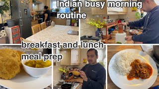 Indian mom busy morning routine | indian morning kitchen cleaning | breakfast and lunch meal prep