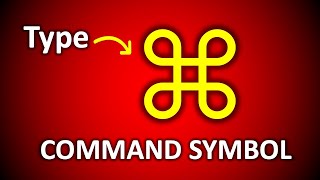 How To Type Command Symbol on MAC [ ⌘ ]