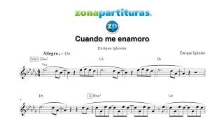 Partitura "Cuando me enamoro" Enrique Iglesias