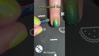 Super Green Gradient Nails! #nailart #nails #nailpolish #gradientnails #nailarttutorial #holotaco